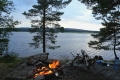campfire sweden lake